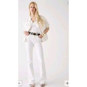 J.Crew Skinny Flare Jean in White Wash 5 Pocket Jeans BO801 Size 32 NWT